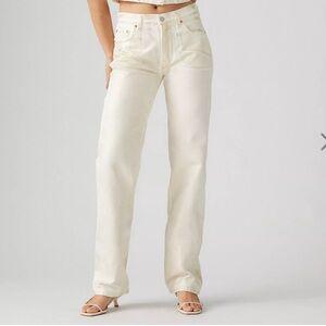 Levi's Women's Off-White Straight Leg Jeans